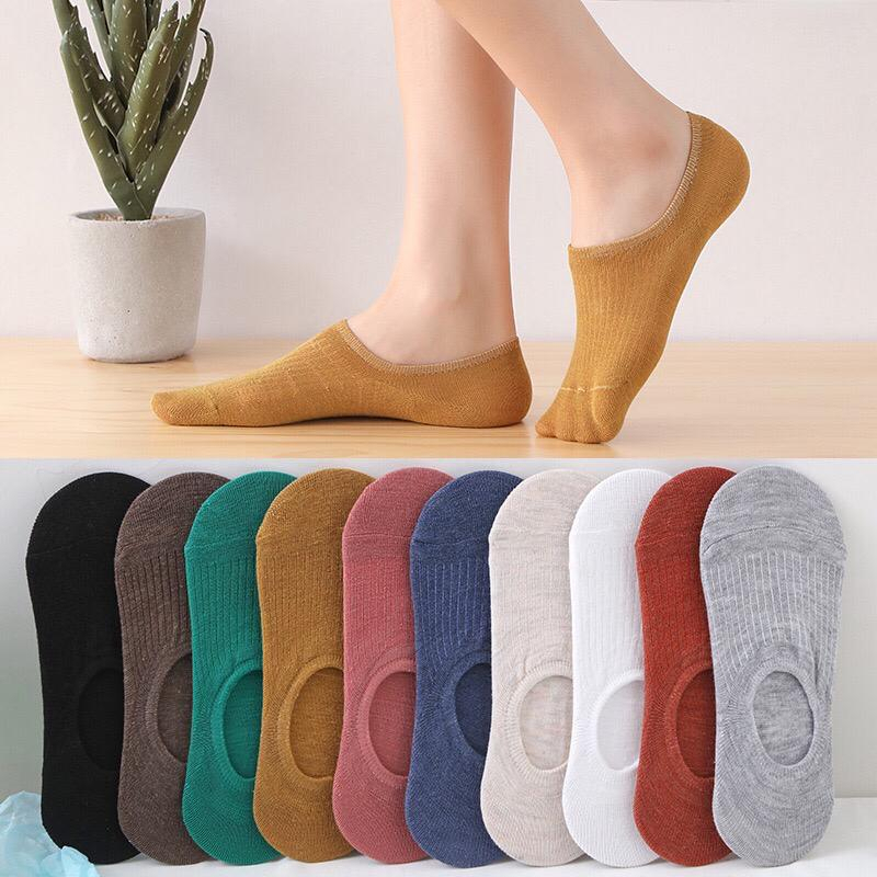 Bundle of 8 to10 Pairs] Women Invisible Socks / Women Boat Socks